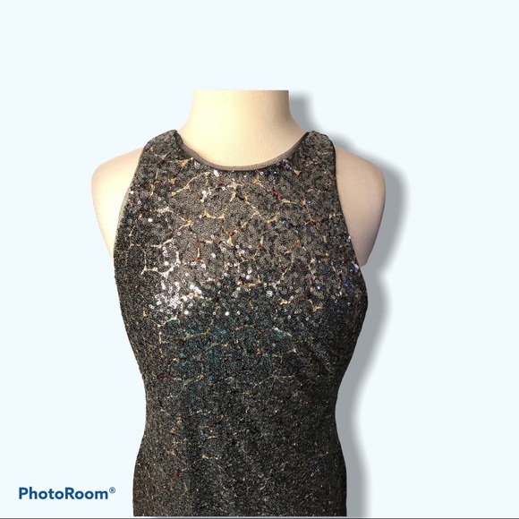 🆕 Betsy & Adams Silver Sequin Dress size 14 - Picture 3 of 5